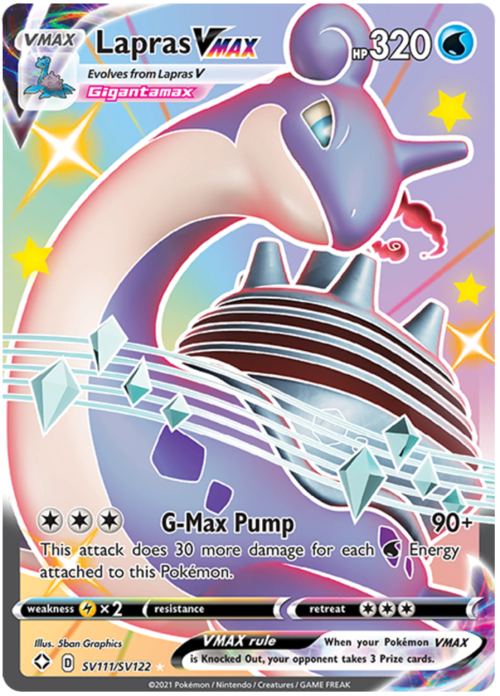 Lapras VMAX Card Front