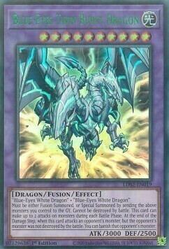 Blue-Eyes Twin Burst Dragon Card Front