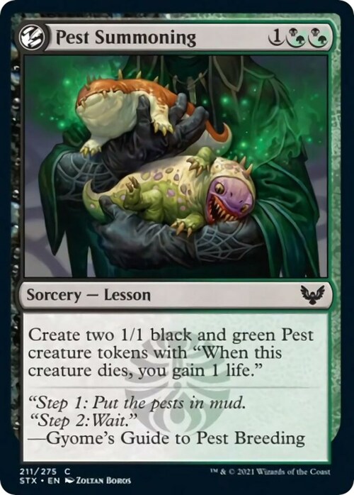 Pest Summoning Card Front