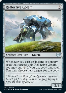 Reflective Golem Card Front