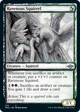 Ravenous Squirrel Card Front