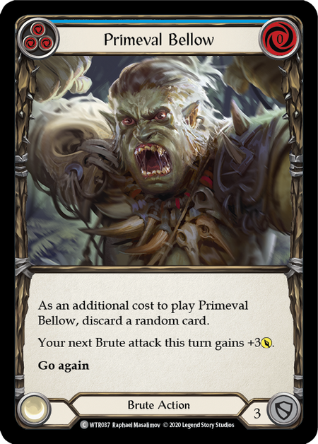 Primeval Bellow - Blue Card Front