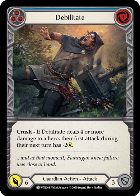 Debilitate - Blue Card Front