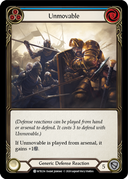 Unmovable - Blue Card Front