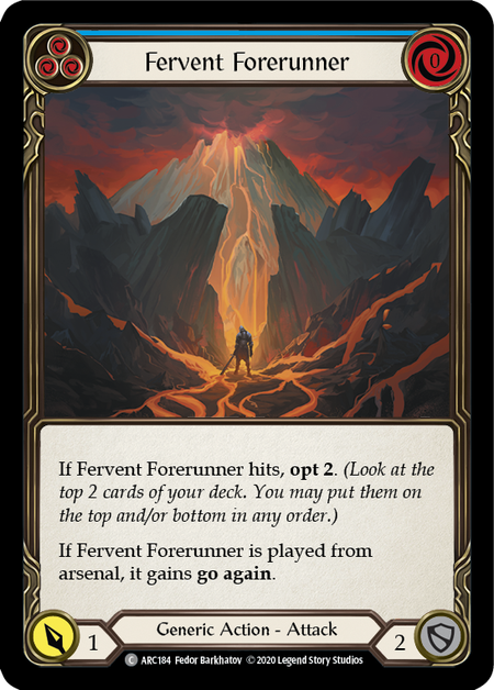 Fervent Forerunner - Blue Card Front