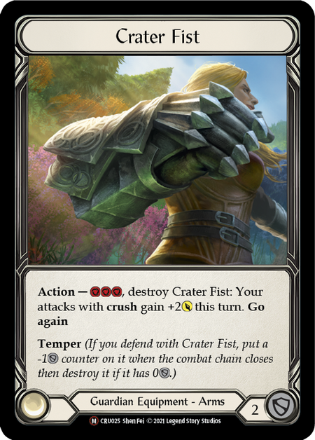 Crater Fist Card Front