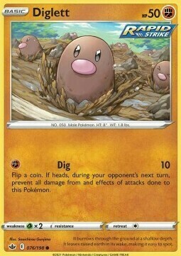 Diglett Card Front