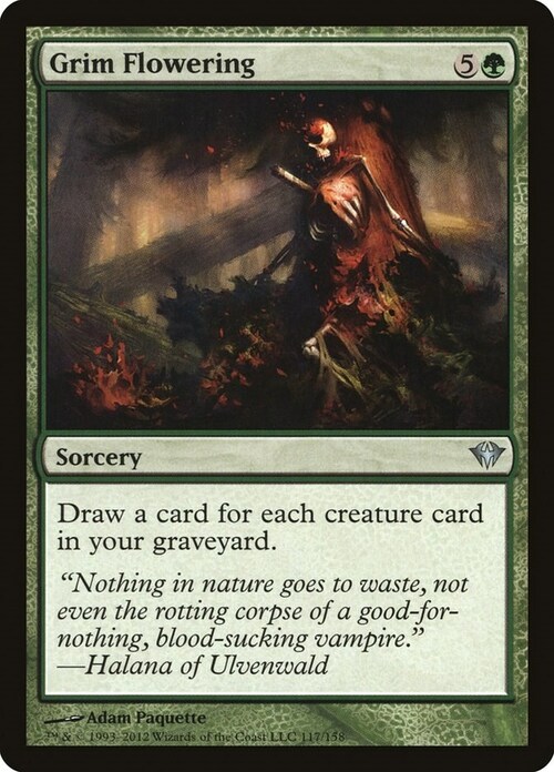 Grim Flowering Card Front