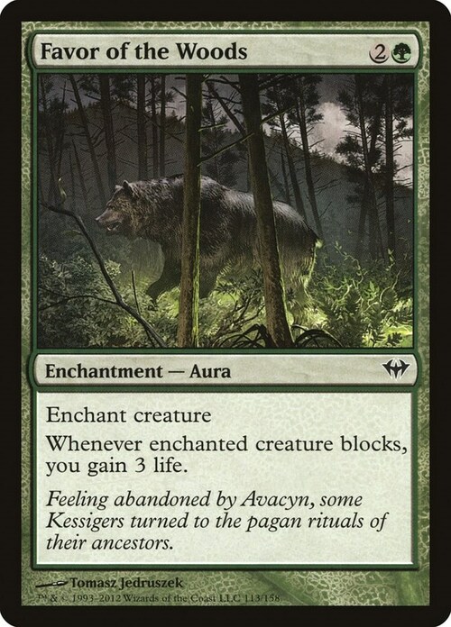 Favor of the Woods Card Front