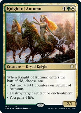 Knight of Autumn Card Front