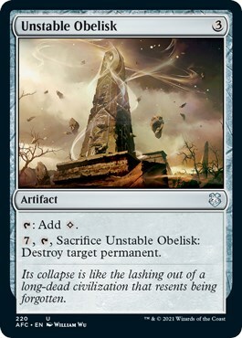 Unstable Obelisk Card Front