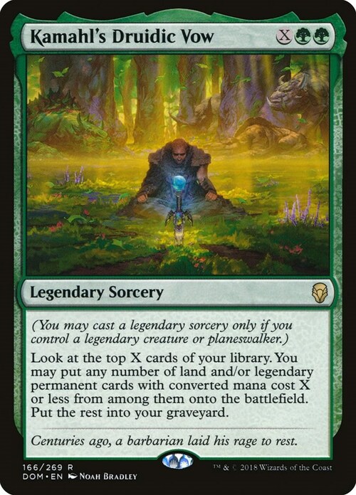 Kamahl's Druidic Vow Card Front