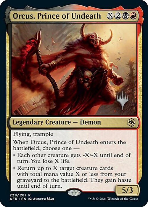 Orcus, Prince of Undeath Card Front