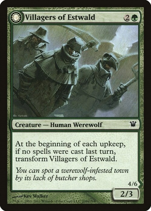 Villagers of Estwald // Howlpack of Estwald Card Front