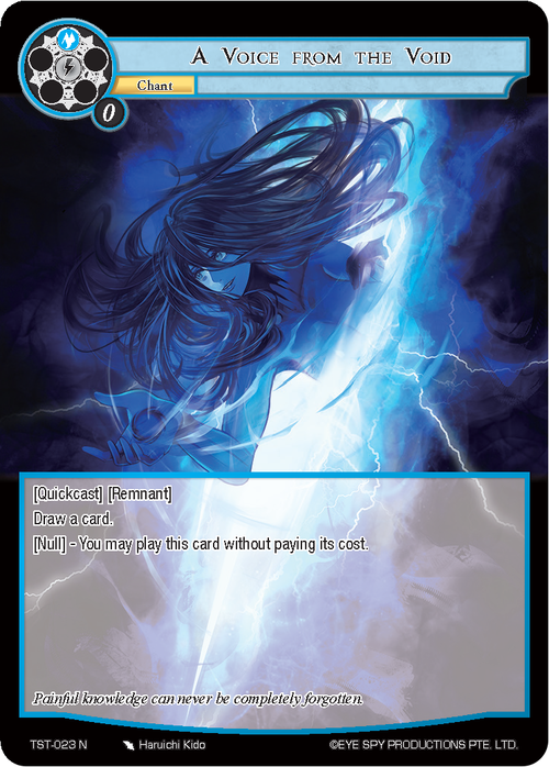 A Voice from the Void Card Front