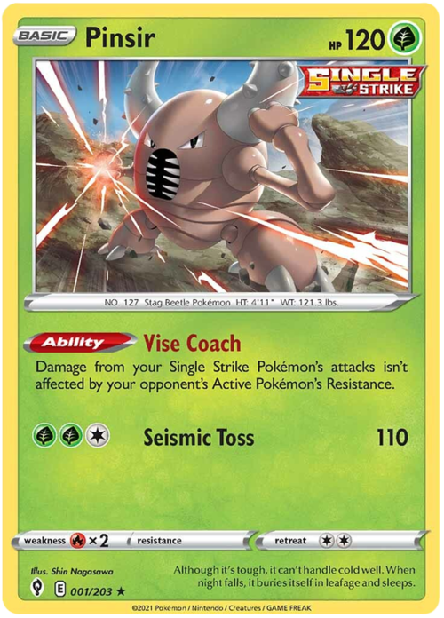 Pinsir Card Front