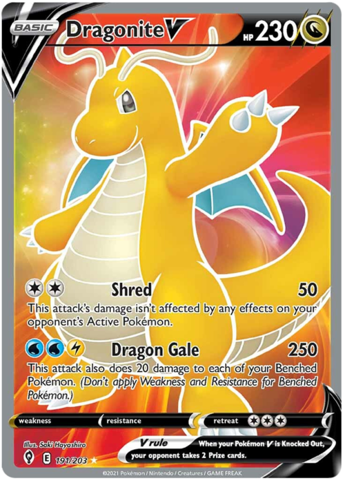 Dragonite V Card Front