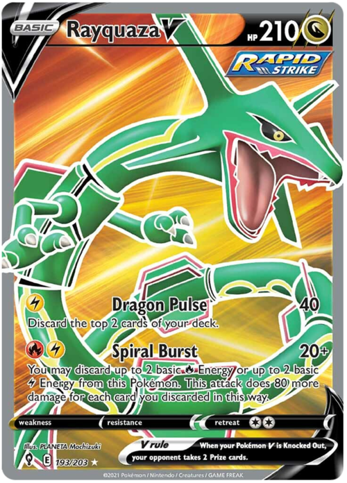 Rayquaza V Card Front