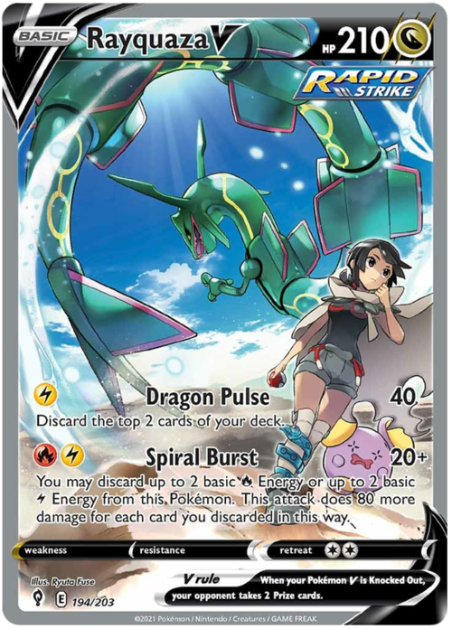 Rayquaza V Card Front