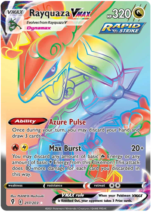 Rayquaza VMAX Card Front