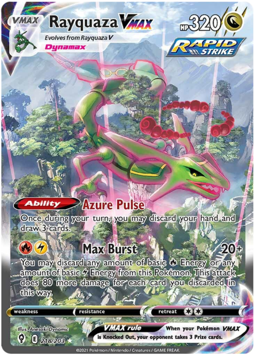 Rayquaza VMAX Card Front