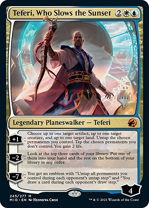 Teferi, Who Slows the Sunset Card Front