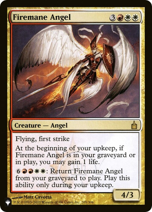 Firemane Angel Card Front