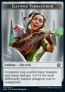 Ellywick Tumblestrum Emblem // Dog Illusion Card Front