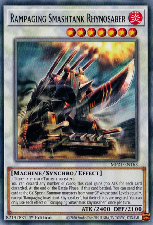 Rampaging Smashtank Rhynosaber Card Front