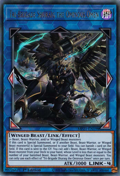 Tri-Brigade Shuraig the Ominous Omen Card Front