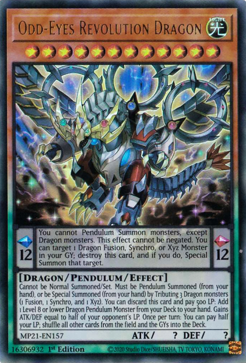 Odd-Eyes Revolution Dragon Card Front