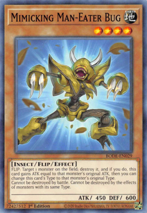 Mimicking Man-Eater Bug Card Front