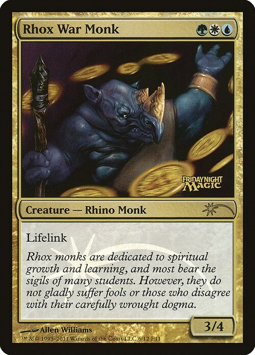 Rhox War Monk Card Front