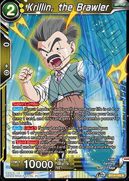 Krillin, the Brawler Card Front