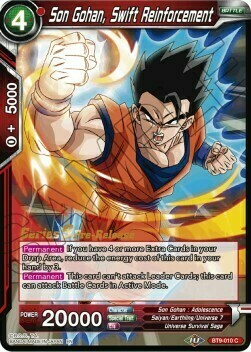 Son Gohan, Swift Reinforcement Card Front