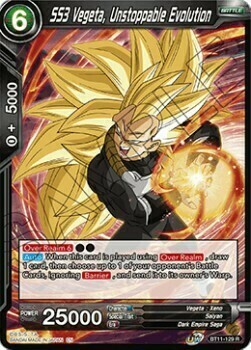 SS3 Vegeta, Unstoppable Evolution Card Front