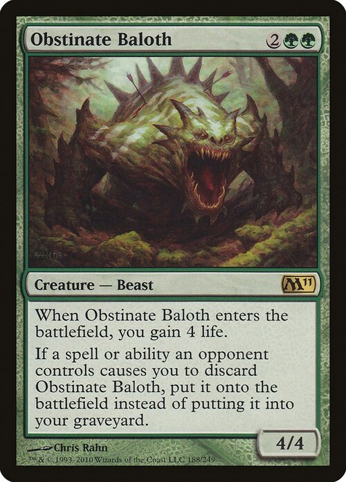 Obstinate Baloth Card Front