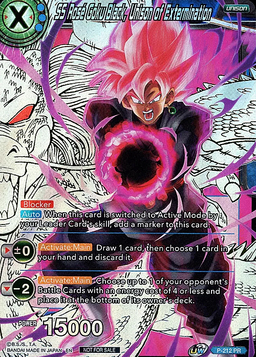 SS Rose Goku Black, Unison of Extermination Card Front