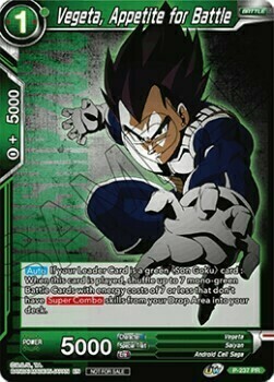 Vegeta, Appetite for Battle Card Front