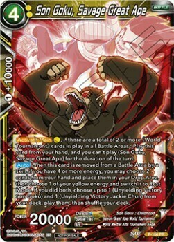 Son Goku, Savage Great Ape Card Front