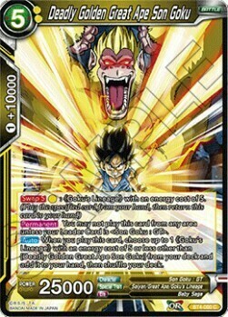 Deadly Golden Great Ape Son Goku Card Front