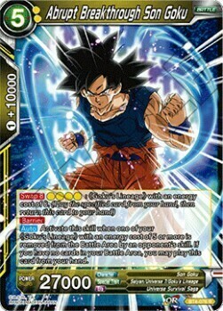 Abrupt Breakthrough Son Goku Card Front