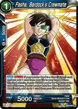 Fasha, Bardock's Crewmate Card Front