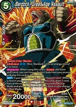 Bardock, Great Ape Assault Card Front