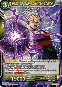 Baby Vegeta, an Unfair Choice Card Front