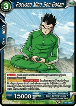 Focused Mind Son Gohan Card Front