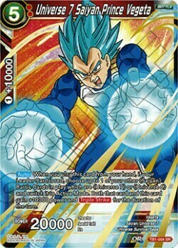 Universe 7 Saiyan Prince Vegeta Card Front