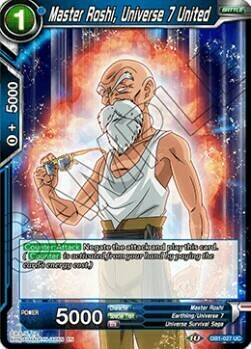 Master Roshi, Universe 7 United Card Front