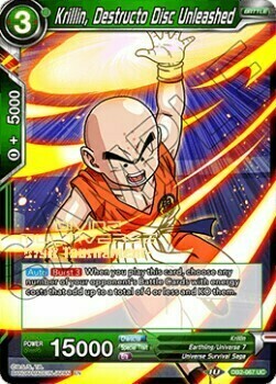 Krillin, Destructo Disc Unleashed Card Front