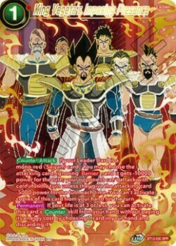 King Vegeta's Imposing Presence Card Front